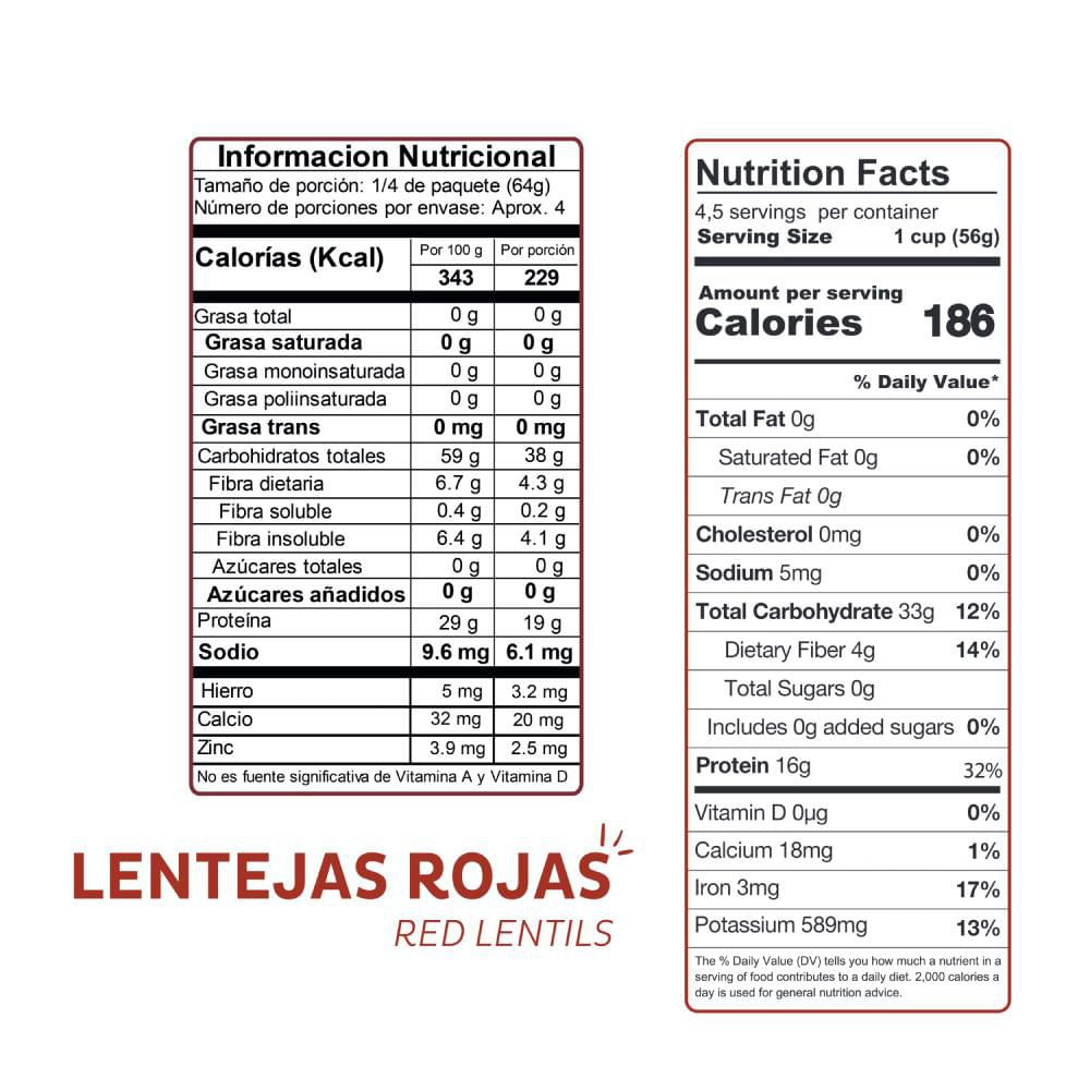 Pastas PASTAS EL DORADO lentejas rojas coditos (250  gr) img #3