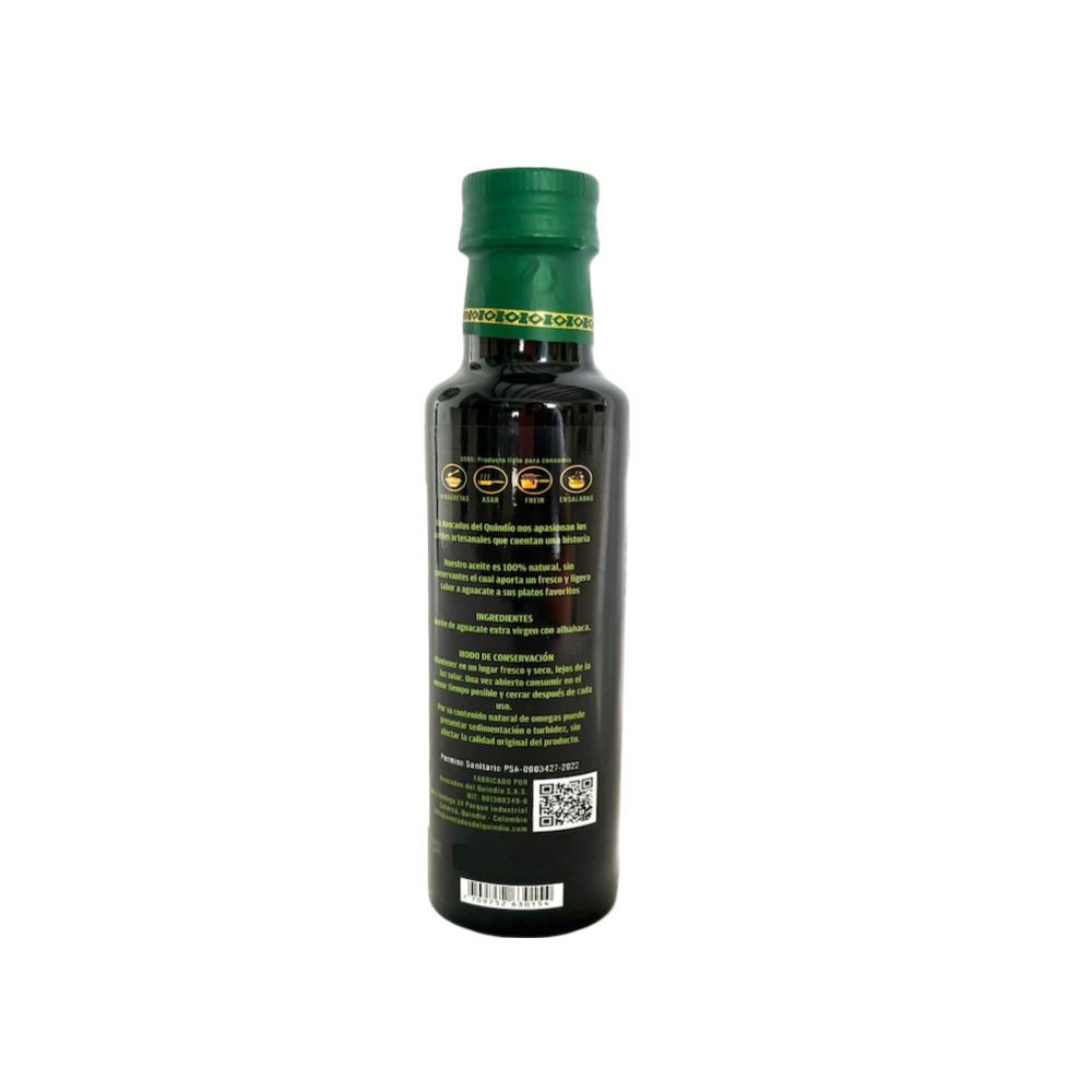 Aceite de aguacate HEY CHEF AVOCADO OIL con albahaca (250  ml) img #2