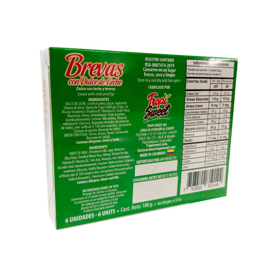 Brevas SANTANDER caja x6und (180  gr) img #2