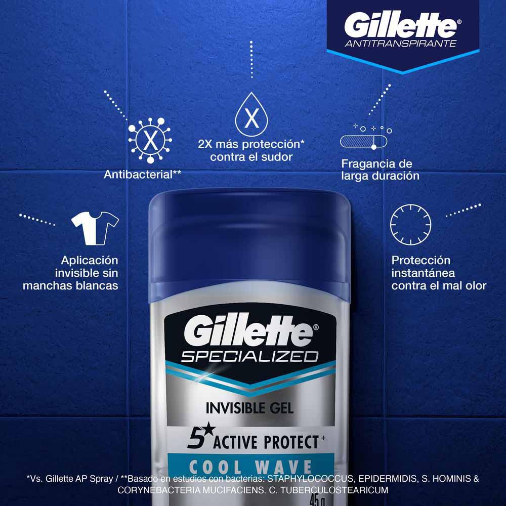 Desodorante GILLETTE gel specialized cool wave (45  gr) img #2