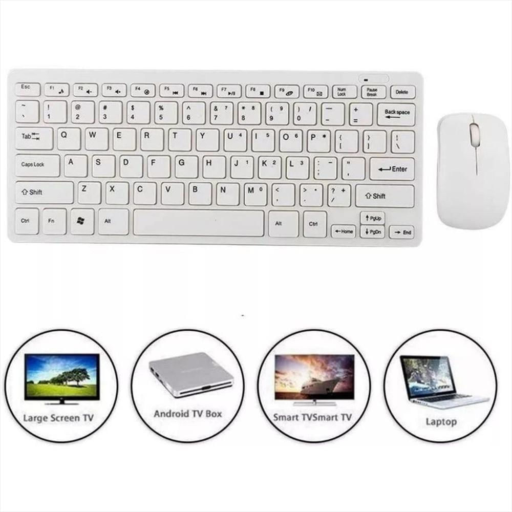 Combo Teclado Y Mouse Inalambrico Mini Tipo Mac Protec Tecla img #2