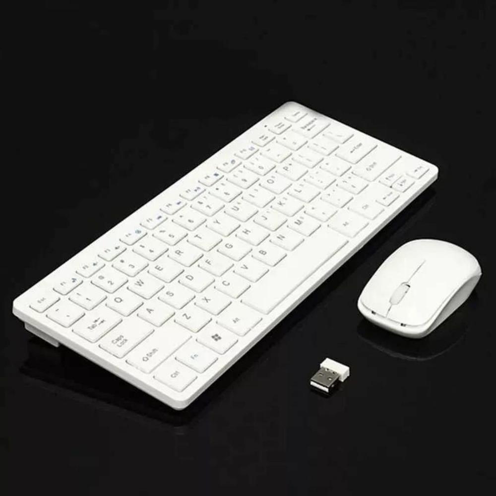 Combo Teclado Y Mouse Inalambrico Mini Tipo Mac Protec Tecla img #3