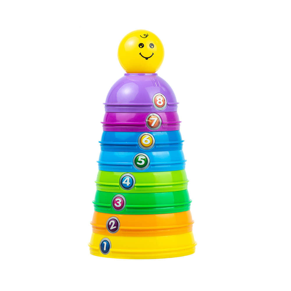 Set de Tazas Apilables para Bebés con Sonajero Incluido 10 Piezas img #1