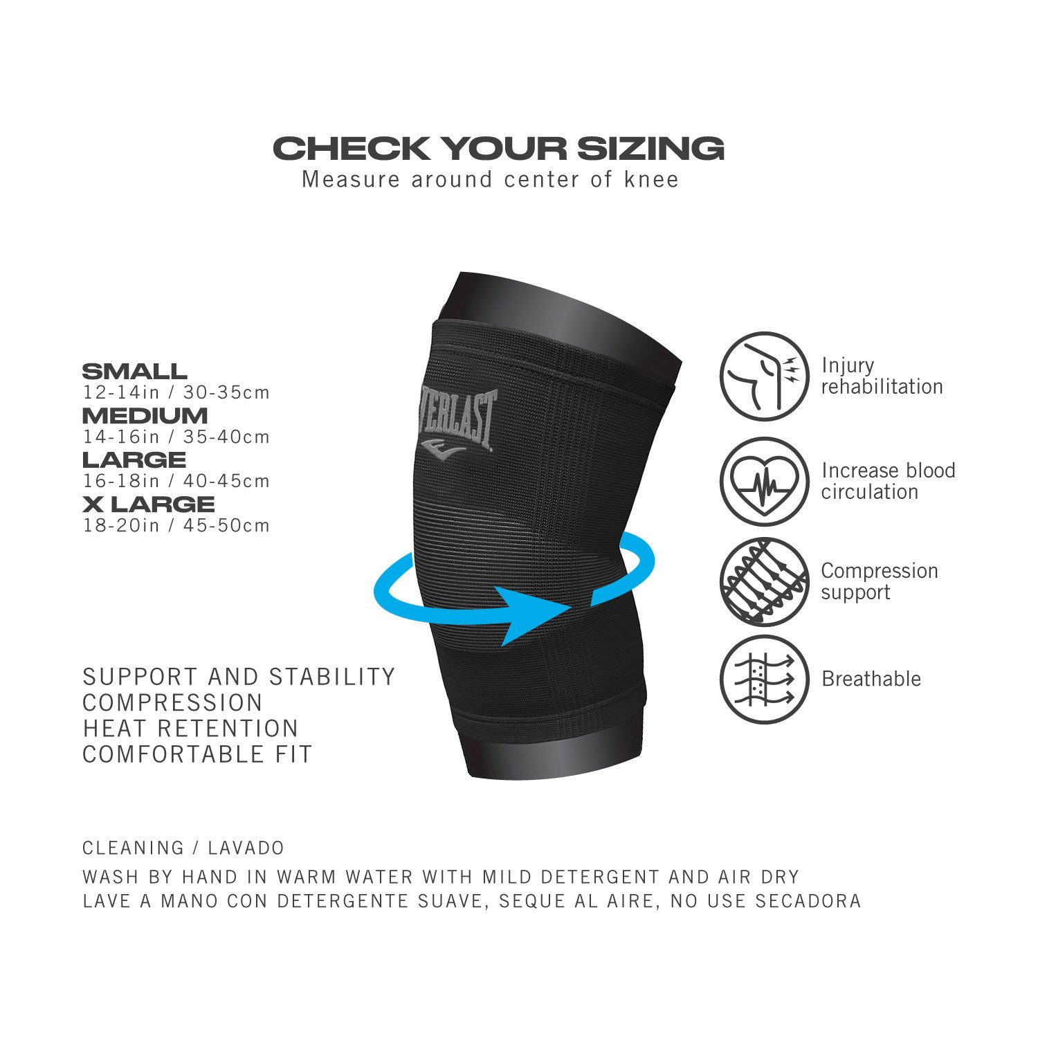 Rodillera Deportiva Elastica Everlast img #2