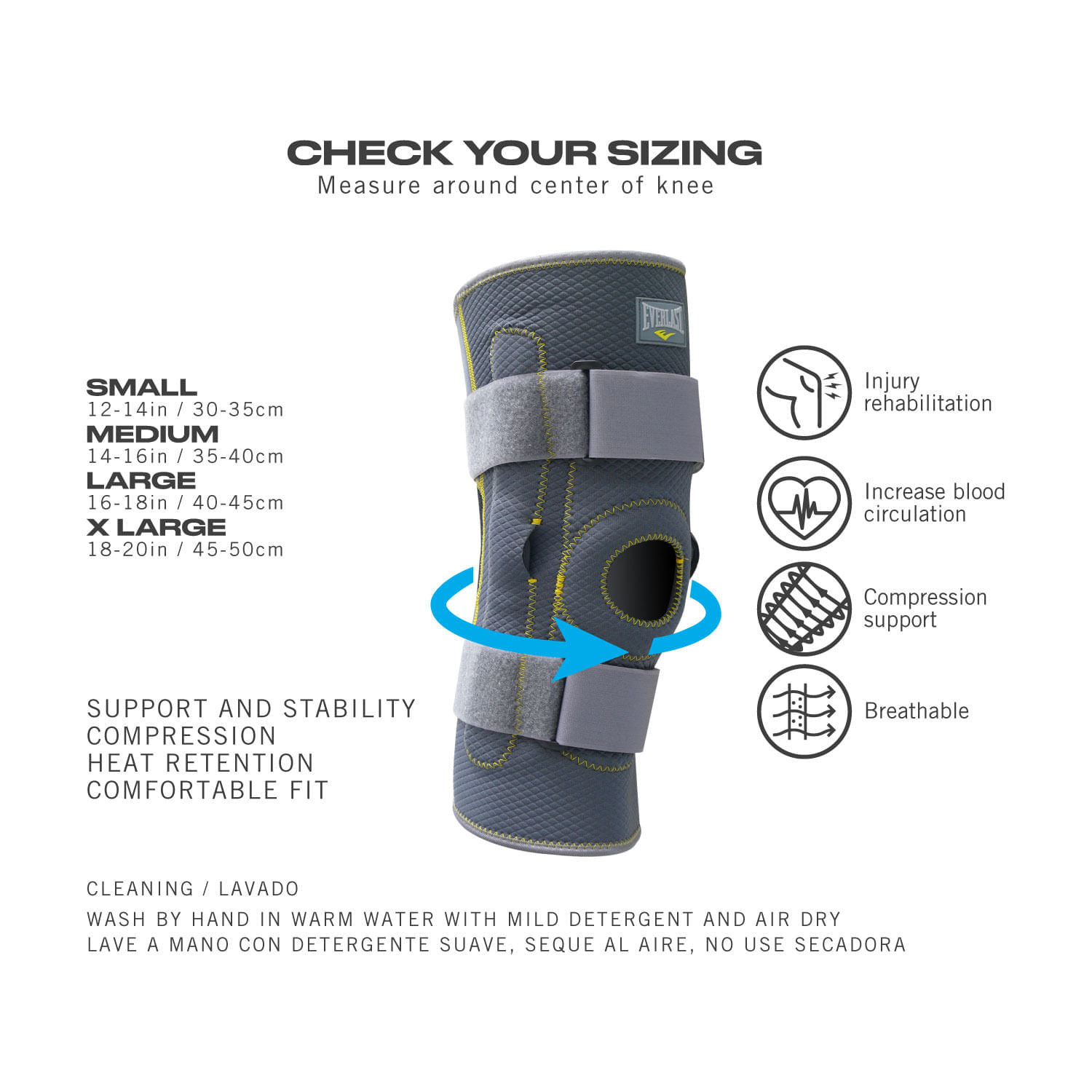 Rodillera Deportiva Deluxe De Neopreno Everlast img #2