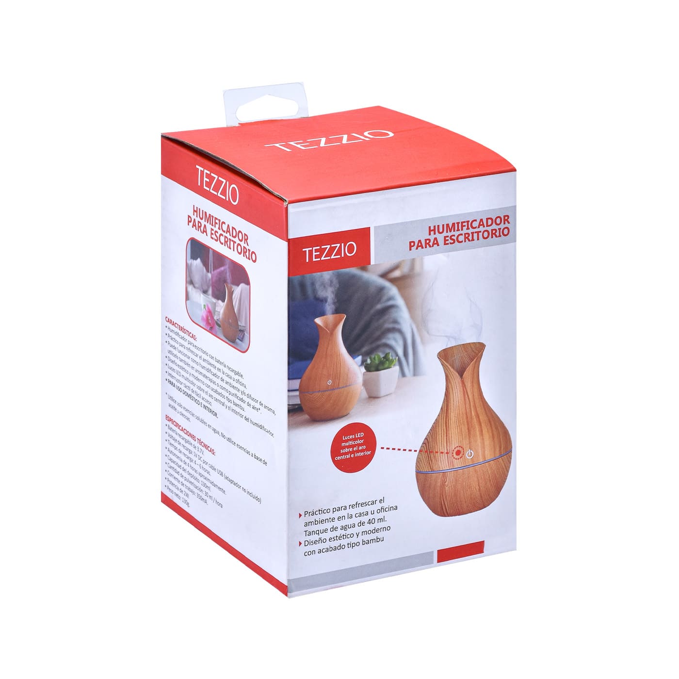 Humidificador Difusor De Aromas Eléctrico De Escritorio Tezzio img #5