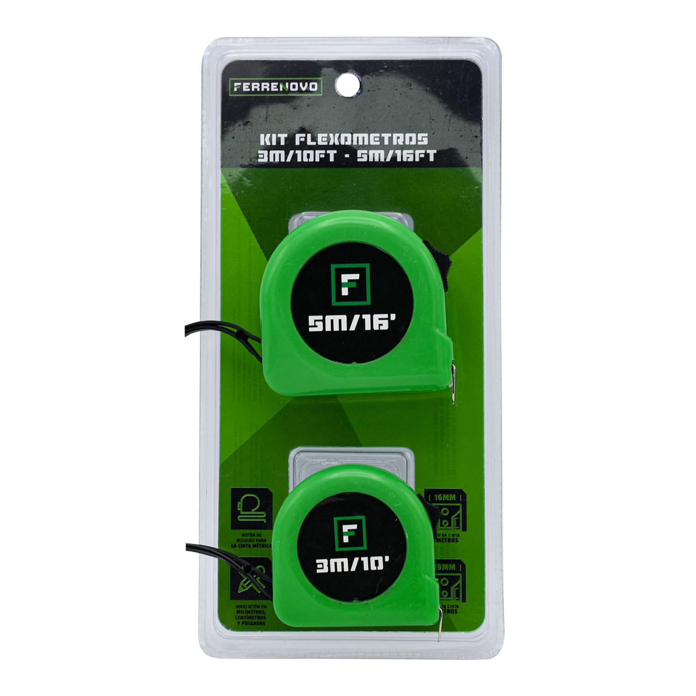 Kit De 2 Flexómetros de 3 & 5 Metros img #1