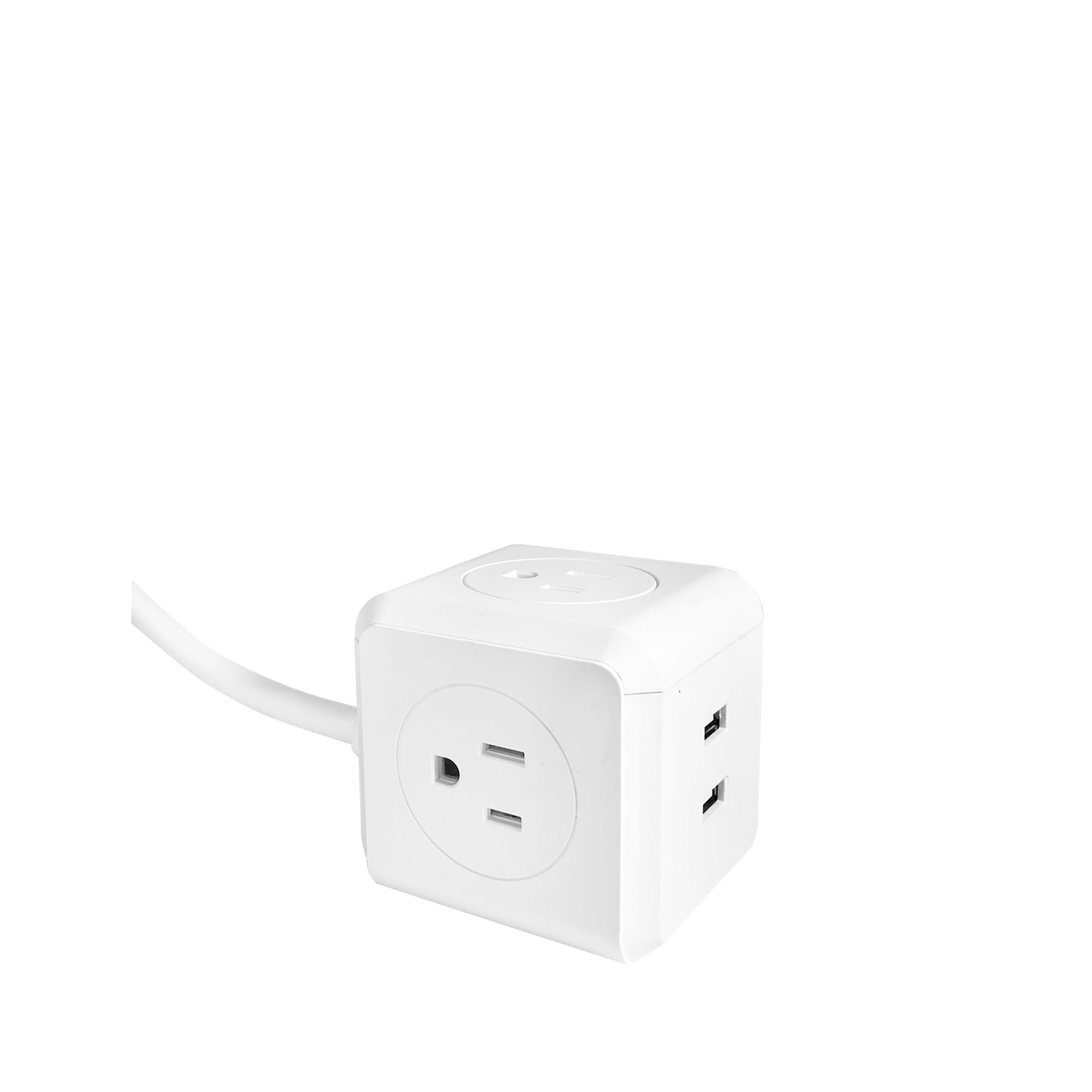 Multitoma Tipo Cubo VTA 3 Salidas P/Tierra 2 USB img #1