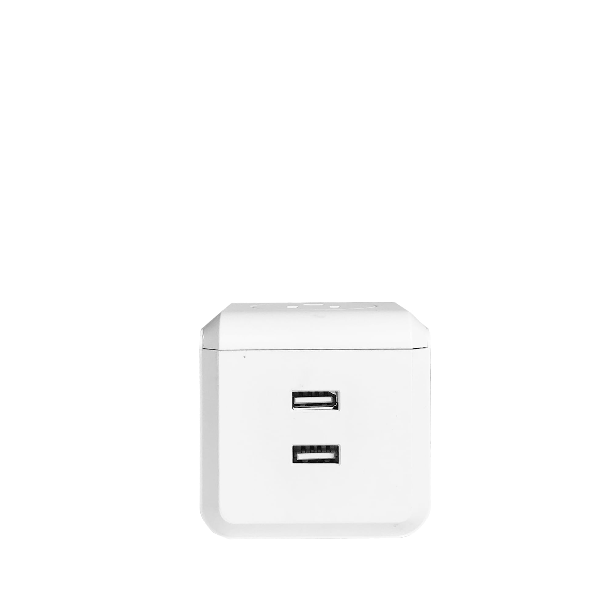 Multitoma Tipo Cubo VTA 3 Salidas P/Tierra 2 USB img #3