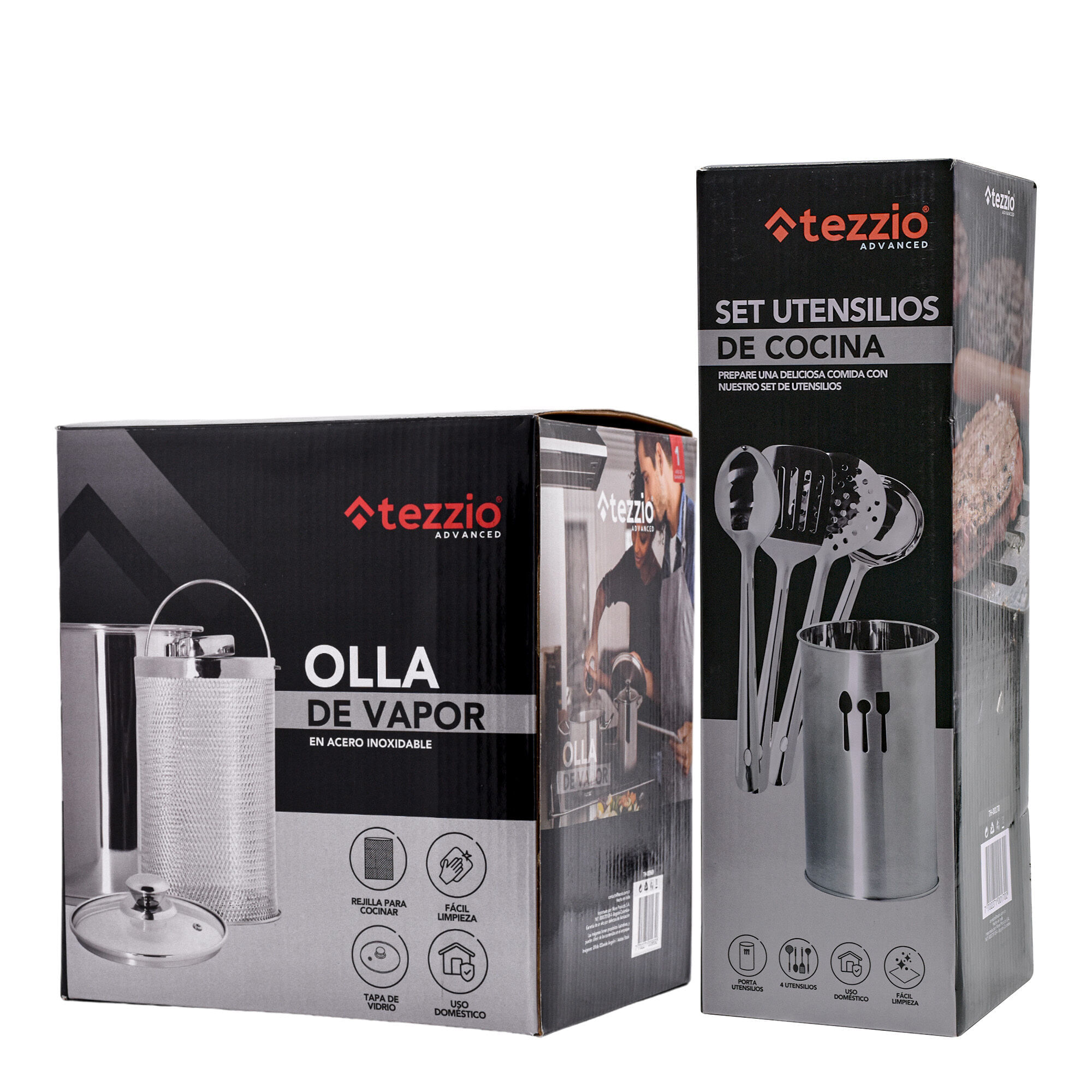 Combo Tezzio: Olla Vaporera 4L + Set 5 Utensilios de Cocina img #5