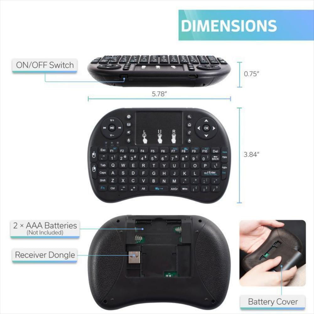 Mini Teclado Inalámbrico Touchpad Mouse Smart – Tienda Virtual