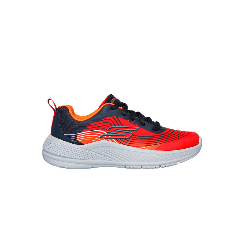 Tenis Skechers Microspec Advance Niño Color Rojo Gris Naranja SK-403927L-RDBK-2Y