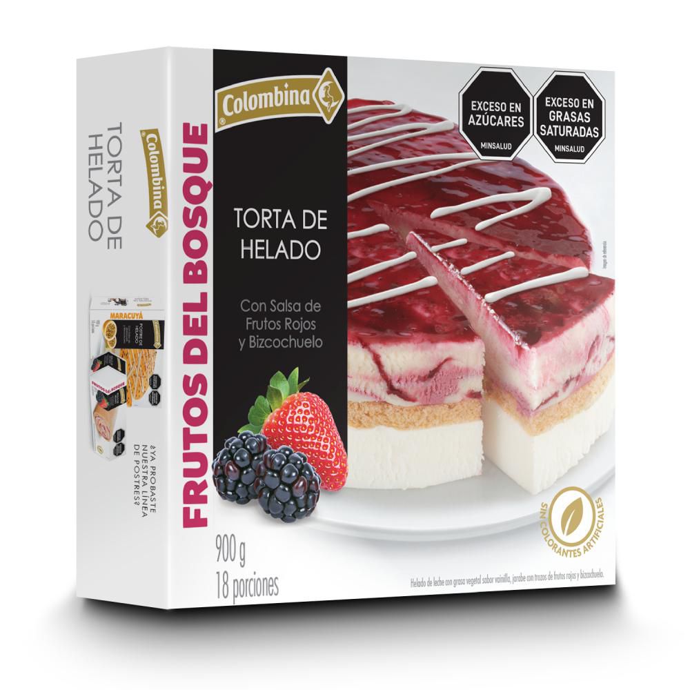 Torta de helado COLOMBINA frutos del bosque (900  gr) img #1