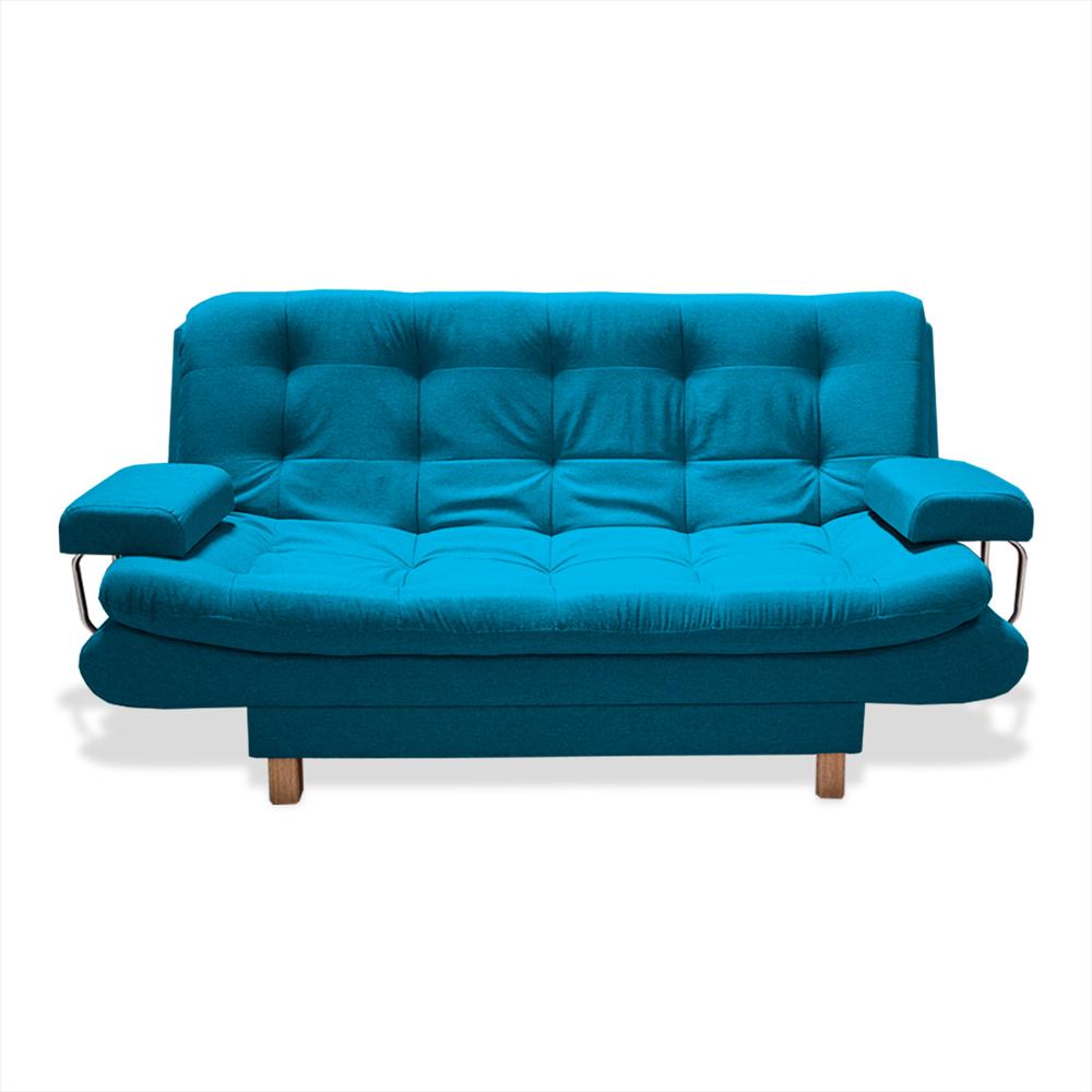 Sofacama Marti 3 Posiciones Con Brazos Turquesa + 2 Cojines img #1