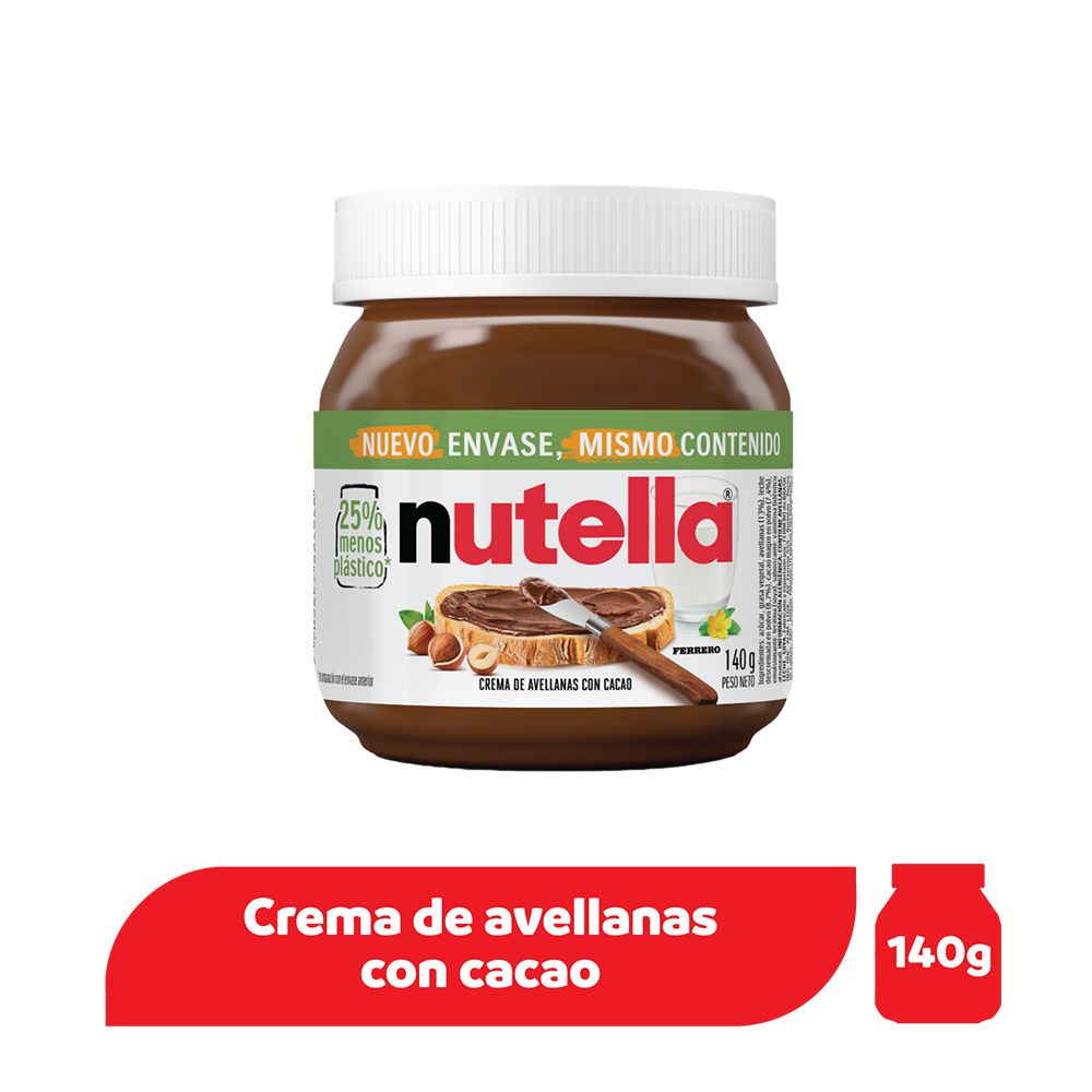 Crema de avellanas NUTELLA con cacao (140  gr) img #1