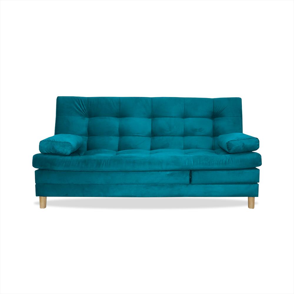 Sofacama Bieri 5 Posiciones Reclinable Turquesa + 2 Cojines img #1
