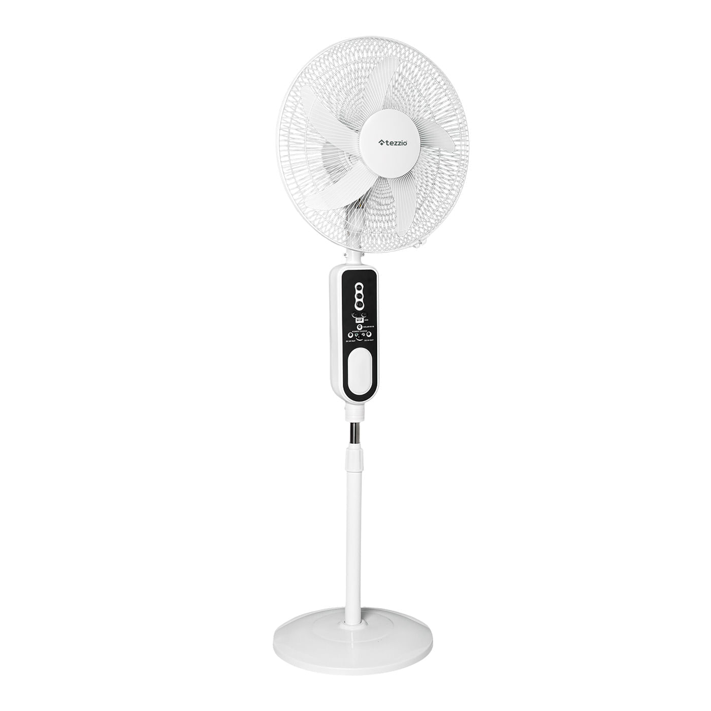Ventilador 3 en 1 Recargable 16” Tezzio – Pared, Mesa y Pedestal, LED, USB, Panel Solar img #4