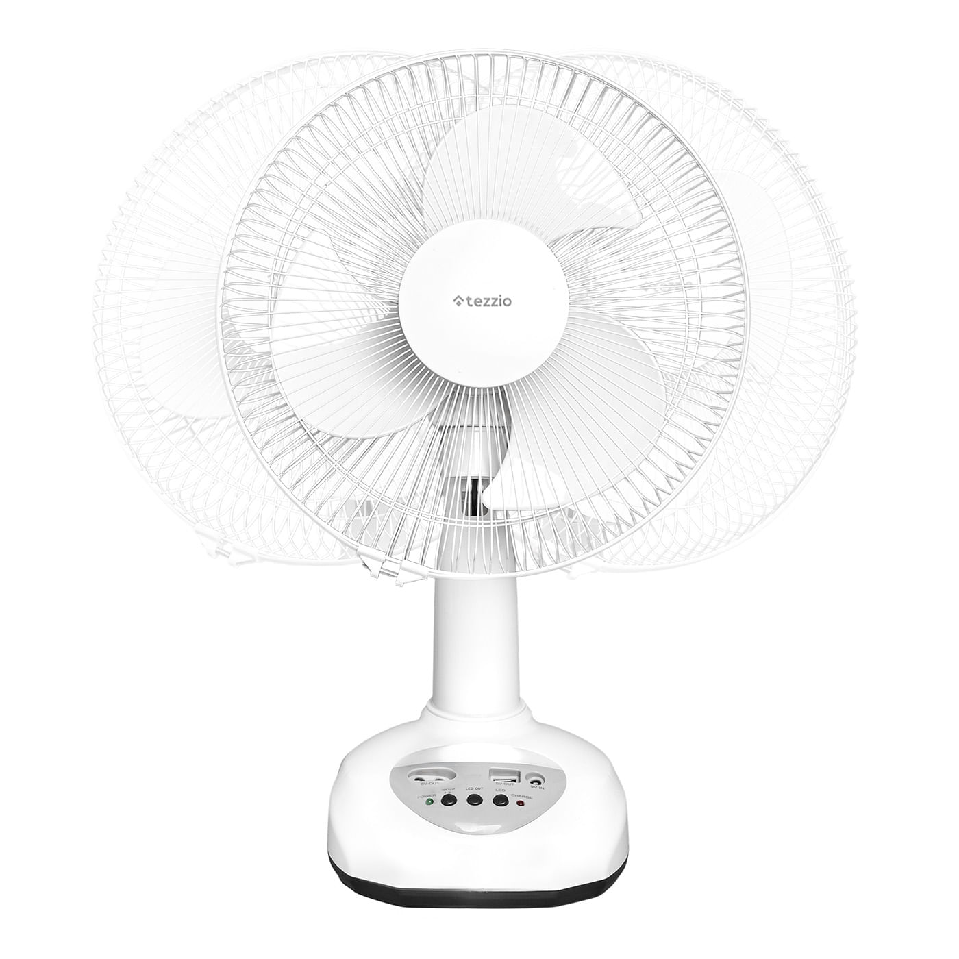 Ventilador de Mesa Recargable 12” con Panel Solar, Bombillos LED y Puerto USB – 35W img #5