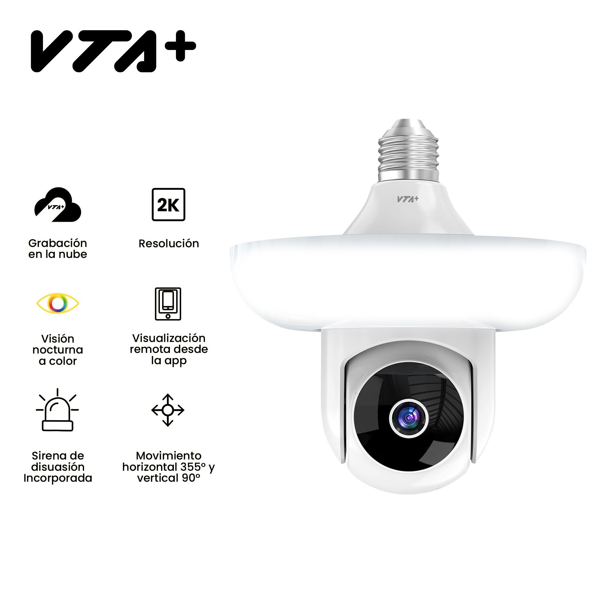 Cámara Inteligente Banji VTA+ 2K Roseta E27 WiFi img #4
