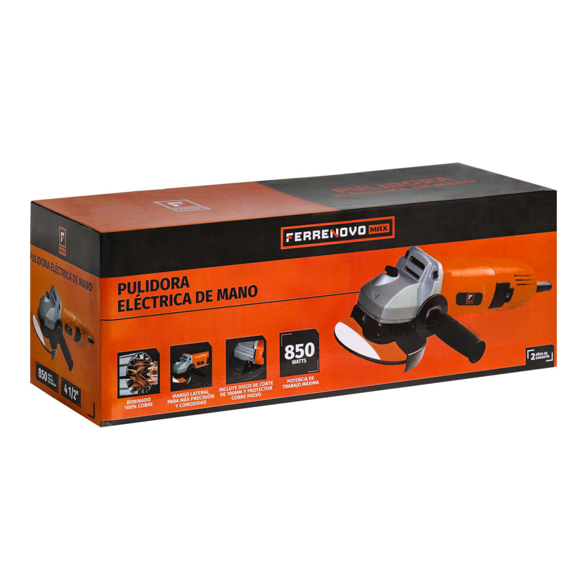 Pulidora 4 1/2" 850 WATTS - Ferrenovo MAX img #6