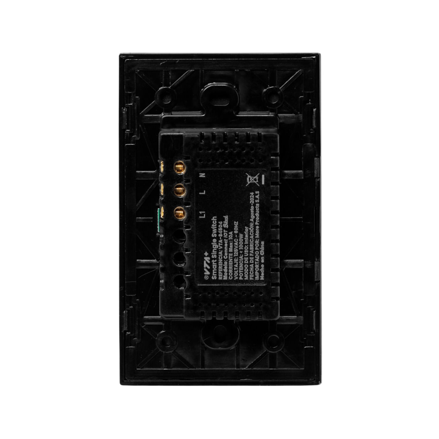 Interruptor Inteligente WiFi Táctil VTA+ Link IoT Sencillo Black img #3