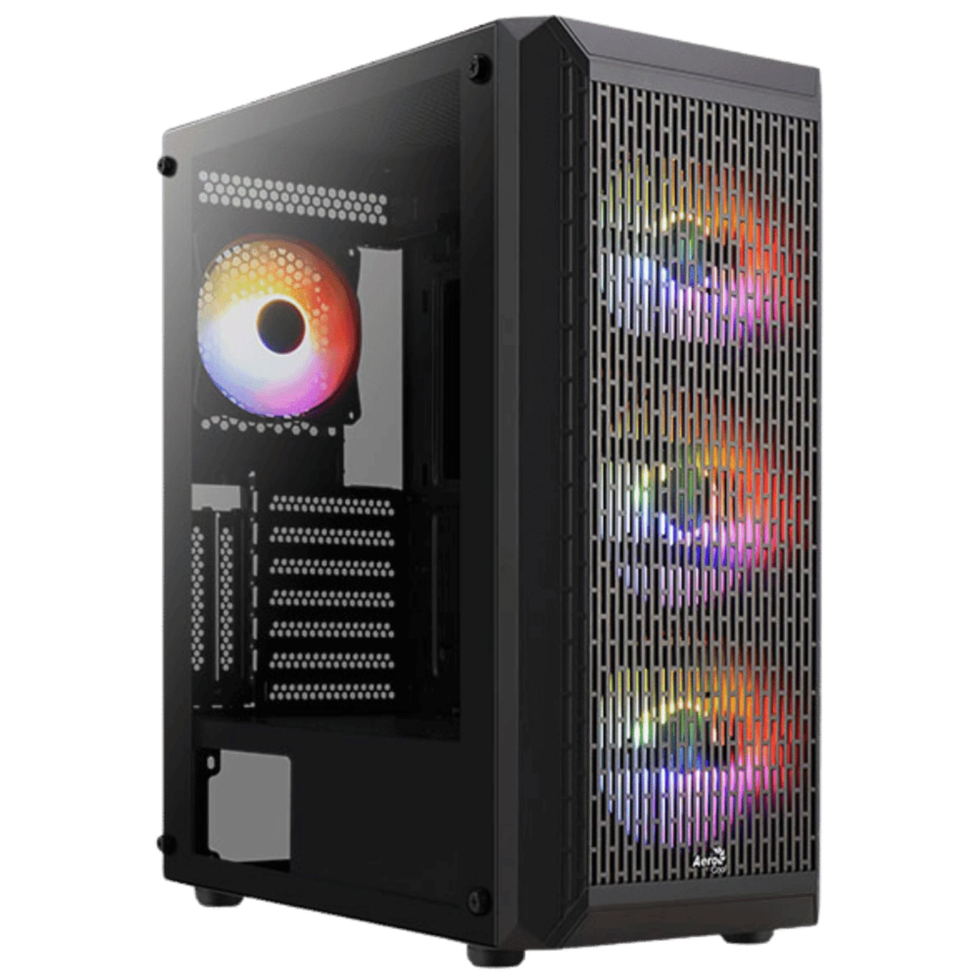 Chasis Aerocool – Beam G-Bk – Malla – 4 Fans – Negro img #1