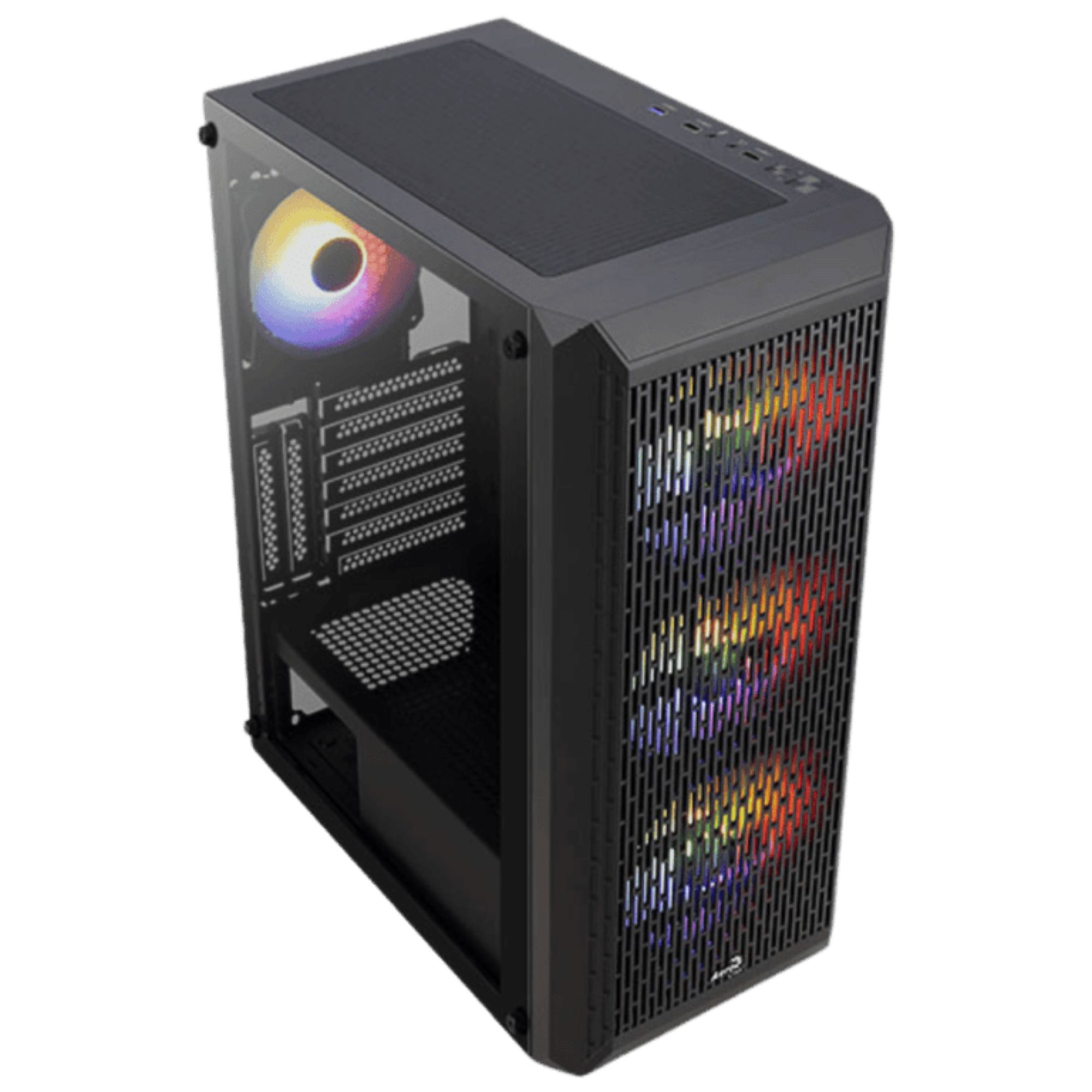 Chasis Aerocool – Beam G-Bk – Malla – 4 Fans – Negro img #3