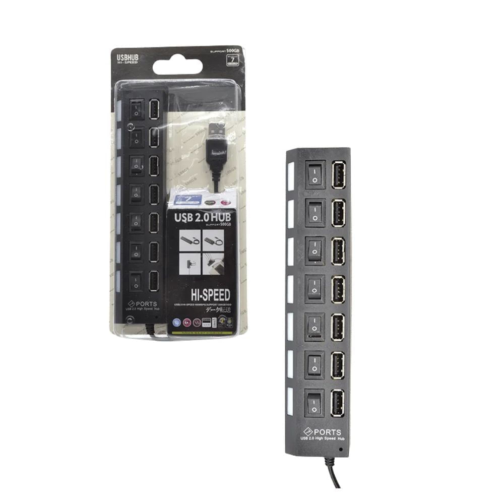 Hub Usb 2.0 Switch Led X7 Hub5 10800 img #1