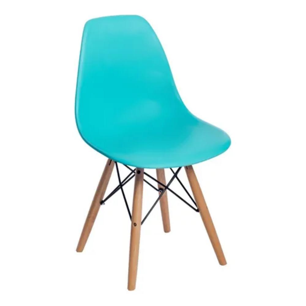 Set 4 Sillas Eames Eiffel Moderna Marca Mq Azul img #2
