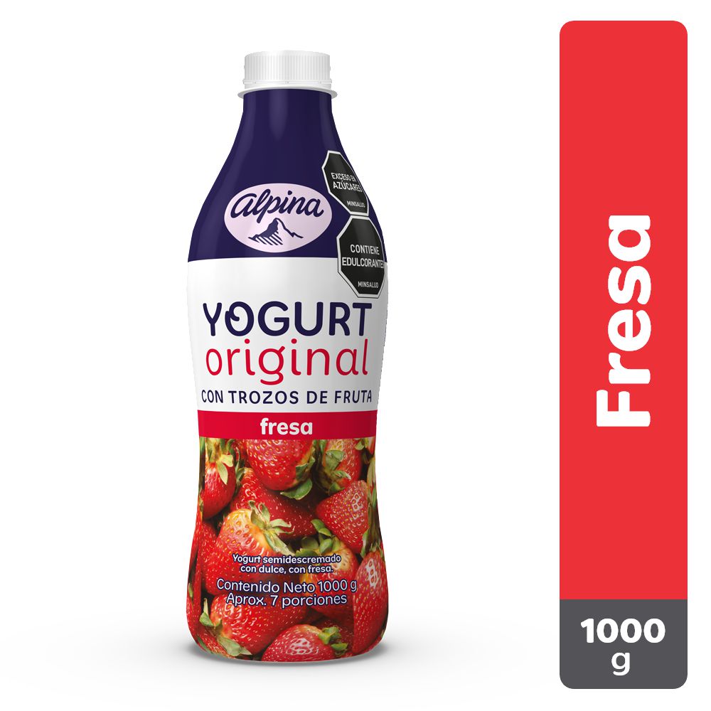 Yogurt ALPINA original fresa botella (942  ml) img #1