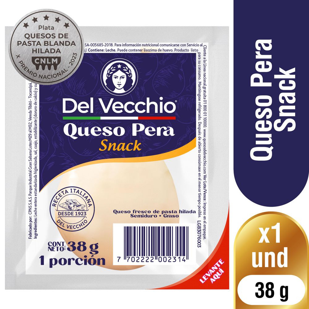 Queso pera DEL VECCHIO snack (38  gr) img #1