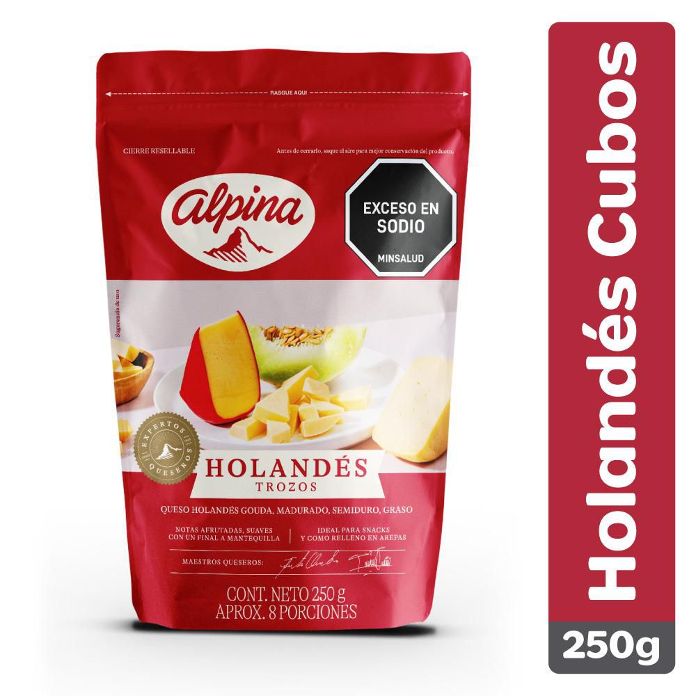 Queso Holandés ALPINA cubos   (250  gr) img #1
