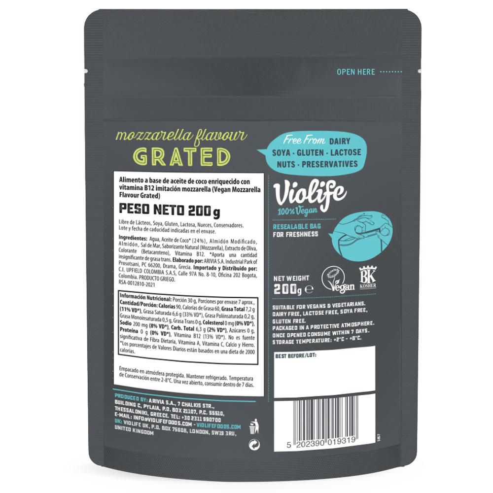 Alim Rallado Mozarella Vegano Violife 200  gr img #2