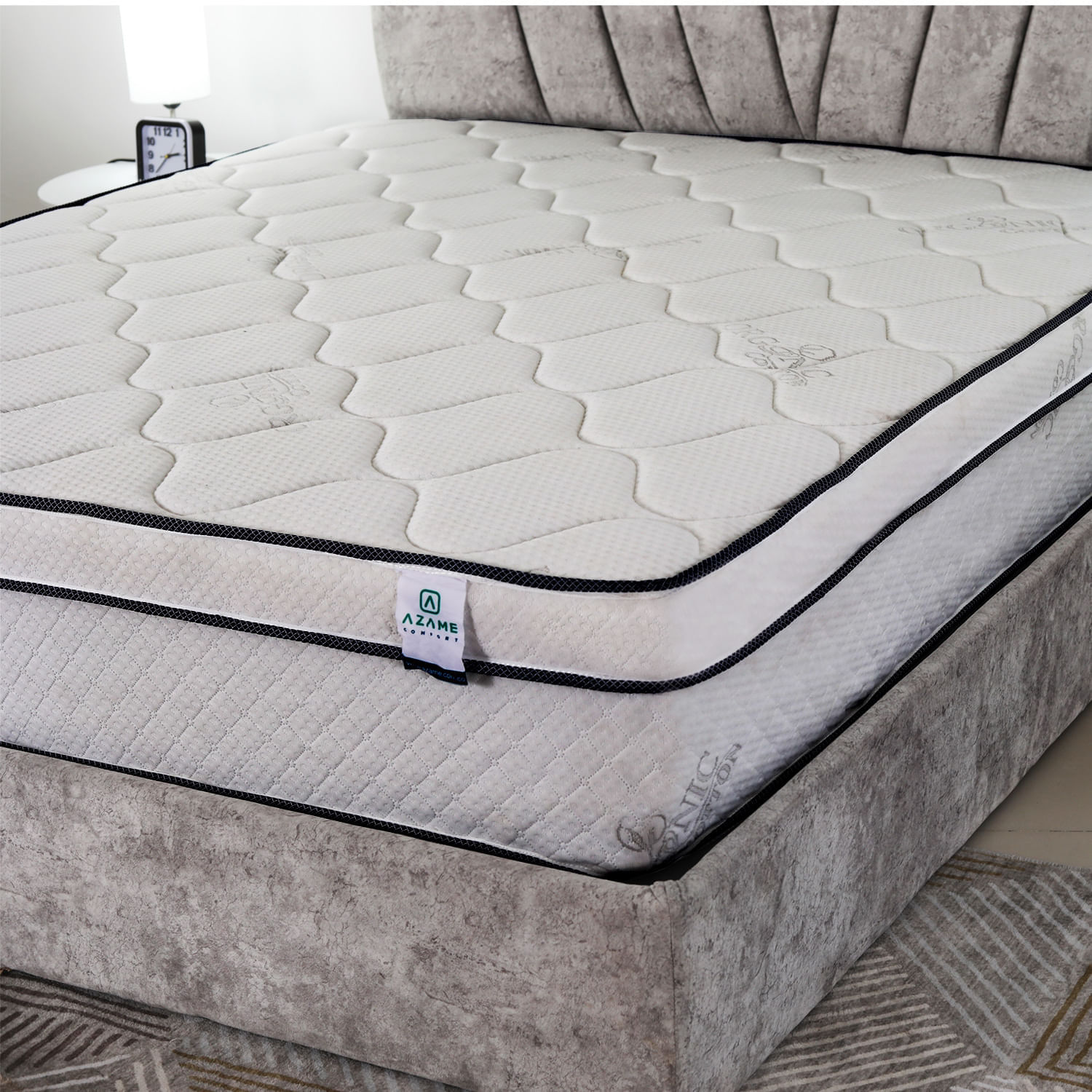 Colchon Enrollado Luxury Sencillo Ortopedico Firmeza Media Resortes Pocket Tela Antiflama 100x190cm img #10