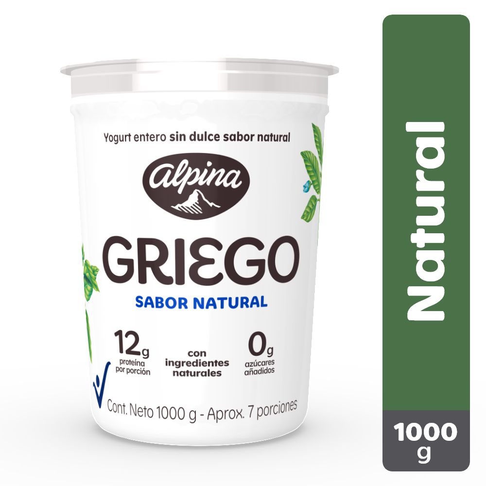 Yogurt griego ALPINA natural (942  ml) img #1