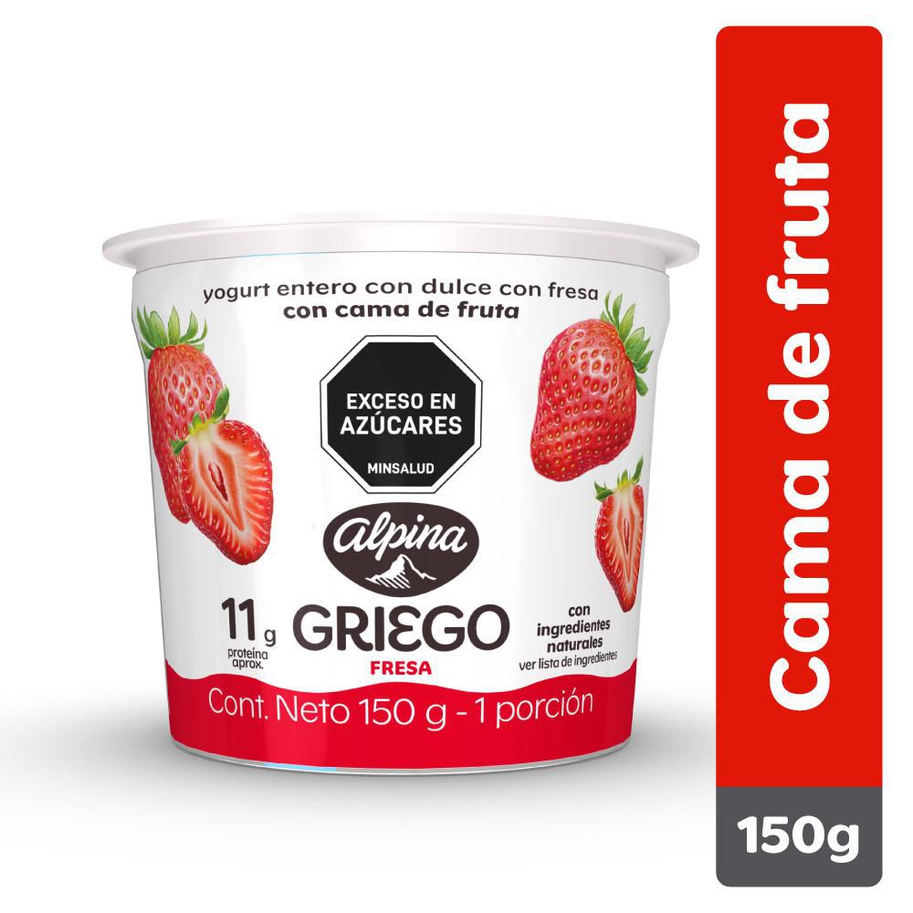 Yogurt griego ALPINA sabor a fresa (141  ml) img #1