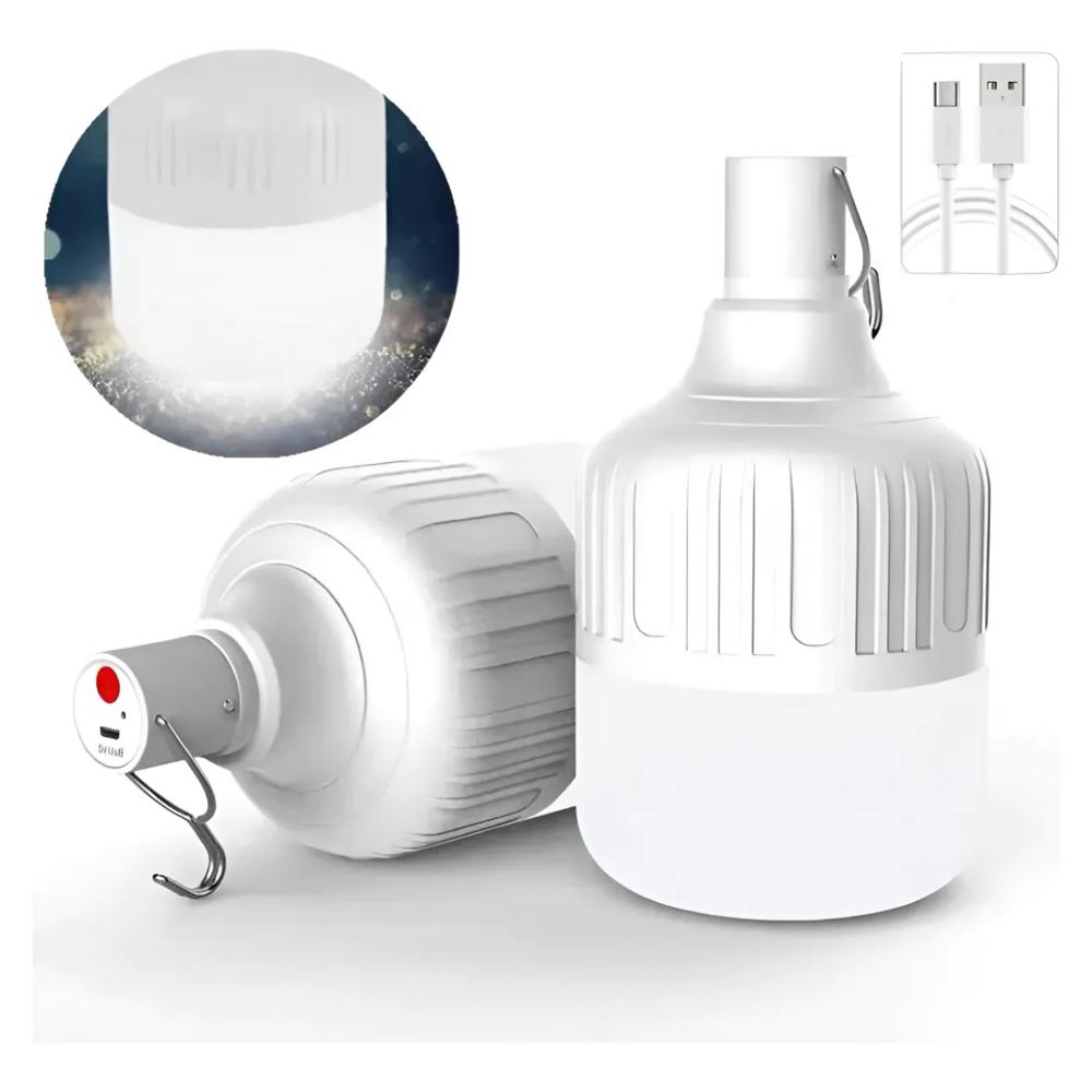 Bombillo Recargable Con Cable Usb 100W img #2