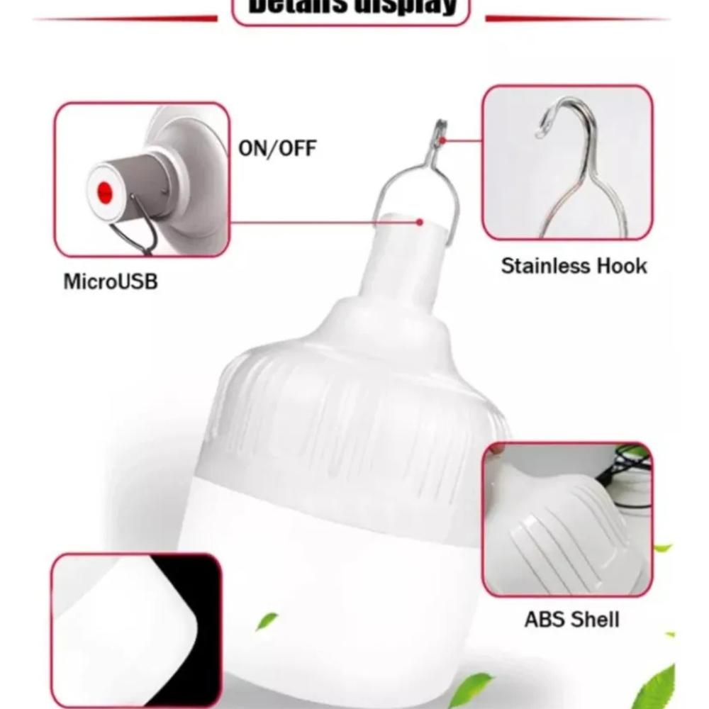 Bombillo Recargable Con Cable Usb 100W img #3