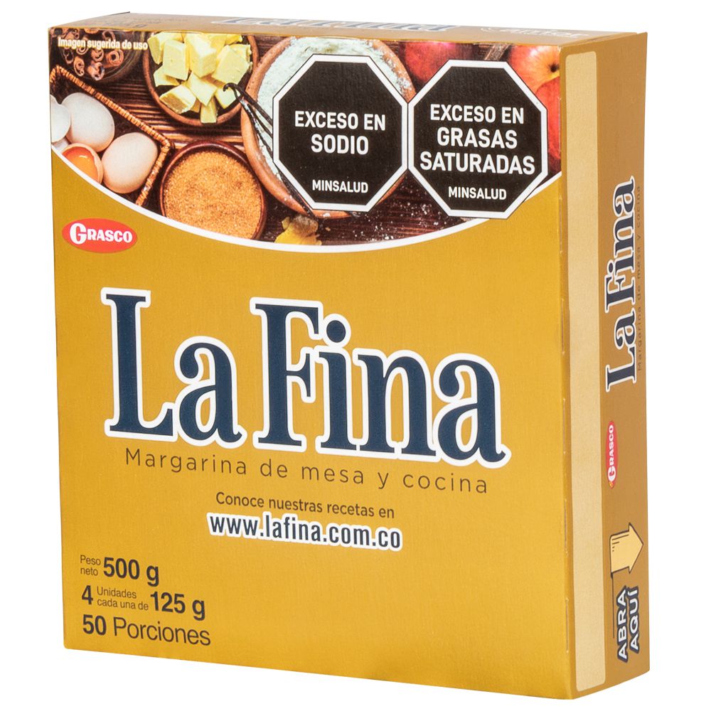 Margarina LA FINA de mesa y cocina (500  gr) img #1