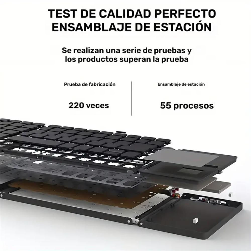 Mini Teclado Bluetooth Portátil Plegable Con Mouse Pad img #4