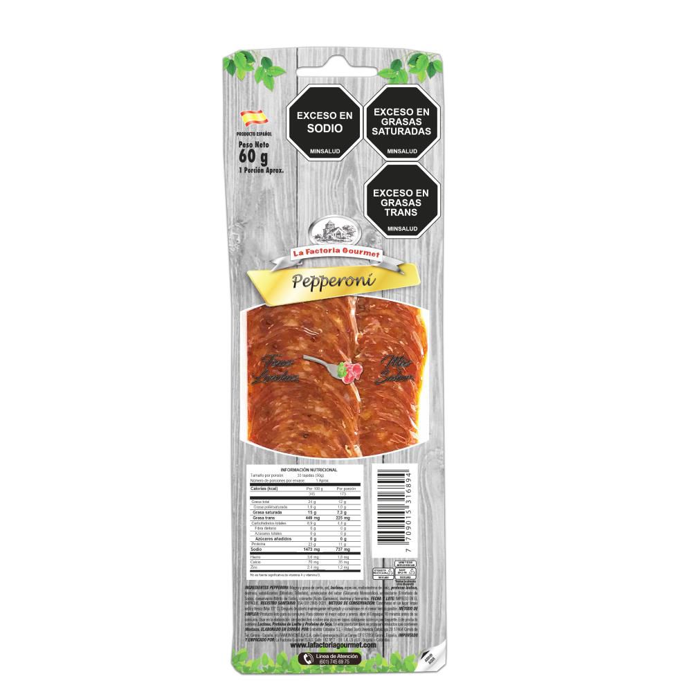 Pepperoni LA FACTORIA GOURMET finas lonchas (60  gr) img #1