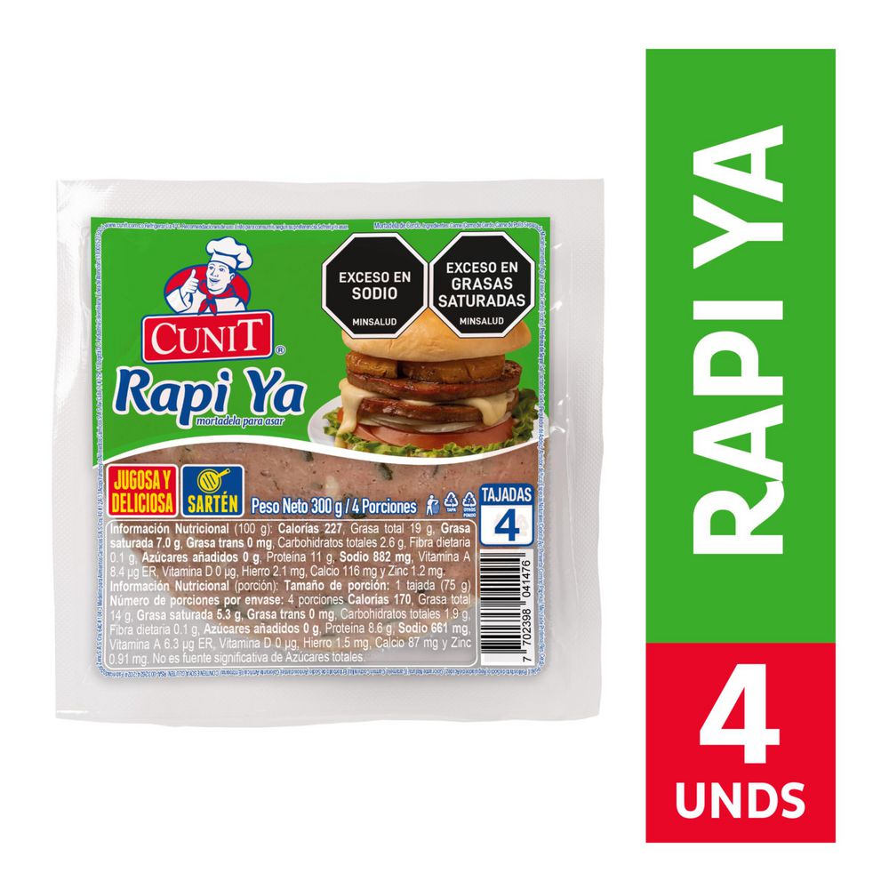 Mortadela Rapiya Precocida CUNIT 300  gr img #1