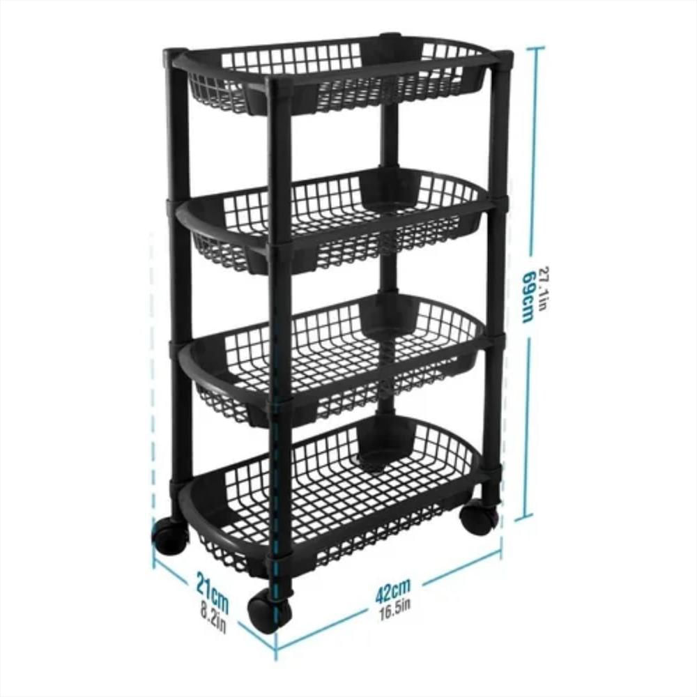 Set X 2 Canastilla Plastica Rectangular Multiusos Marca Mq img #1