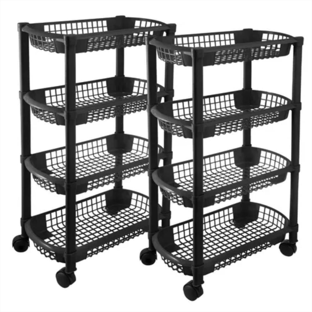Set X 2 Canastilla Plastica Rectangular Multiusos Marca Mq img #2