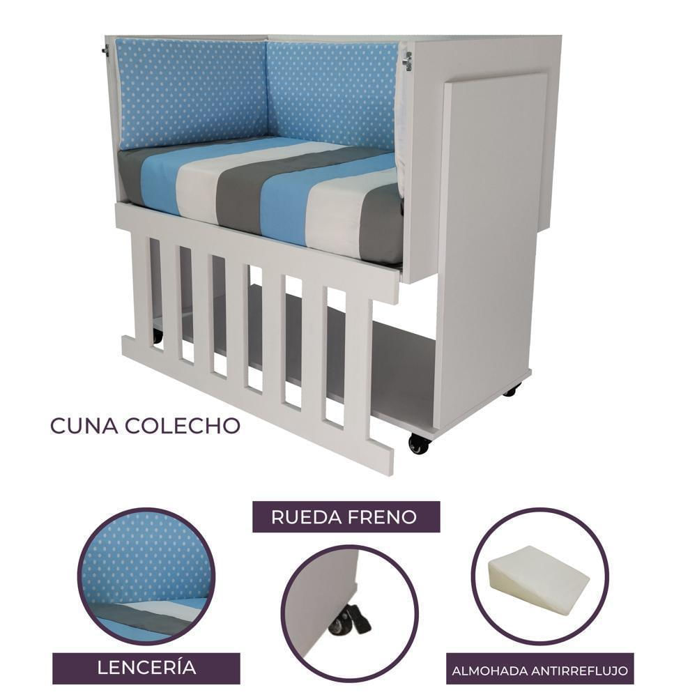 Cuna Mobiliariobebes Colecho Azul Claro img #1