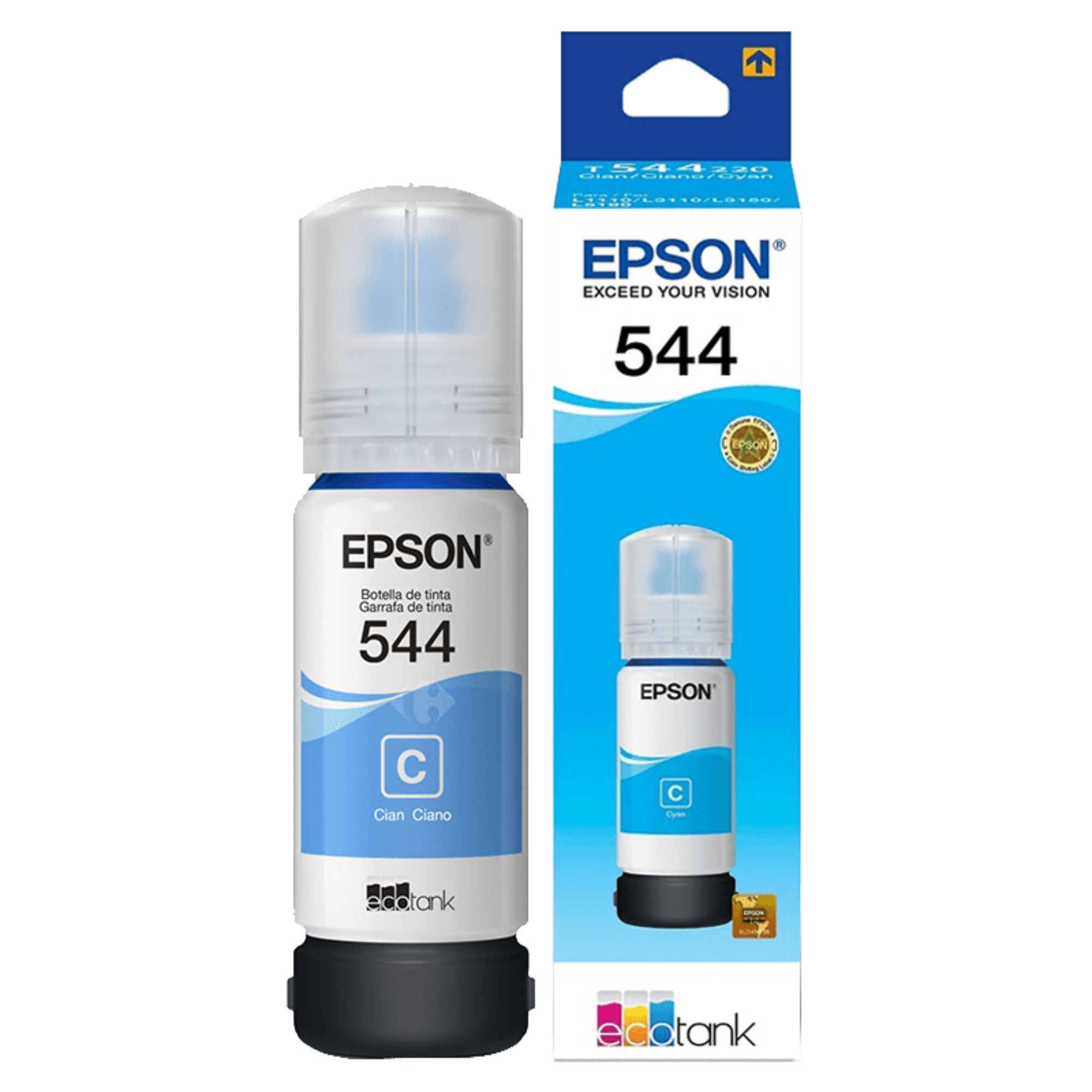 Botella De Tinta Epson 544 Azul Original img #1