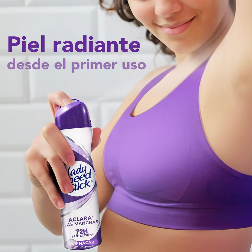 Desodorante mujer LADY SPEED STICK spray derma aclarado nácar (182  gr) img #6