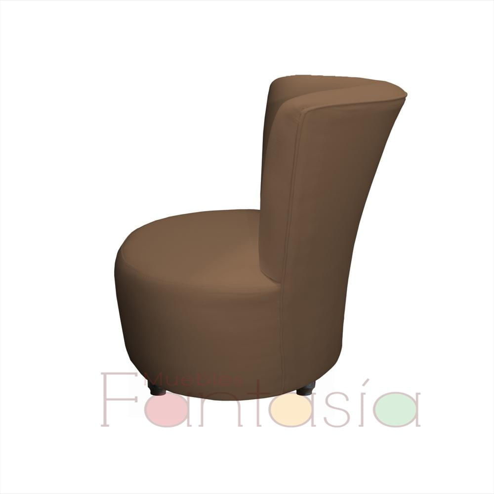 Puff Redondo Con Espaldar Beige img #2