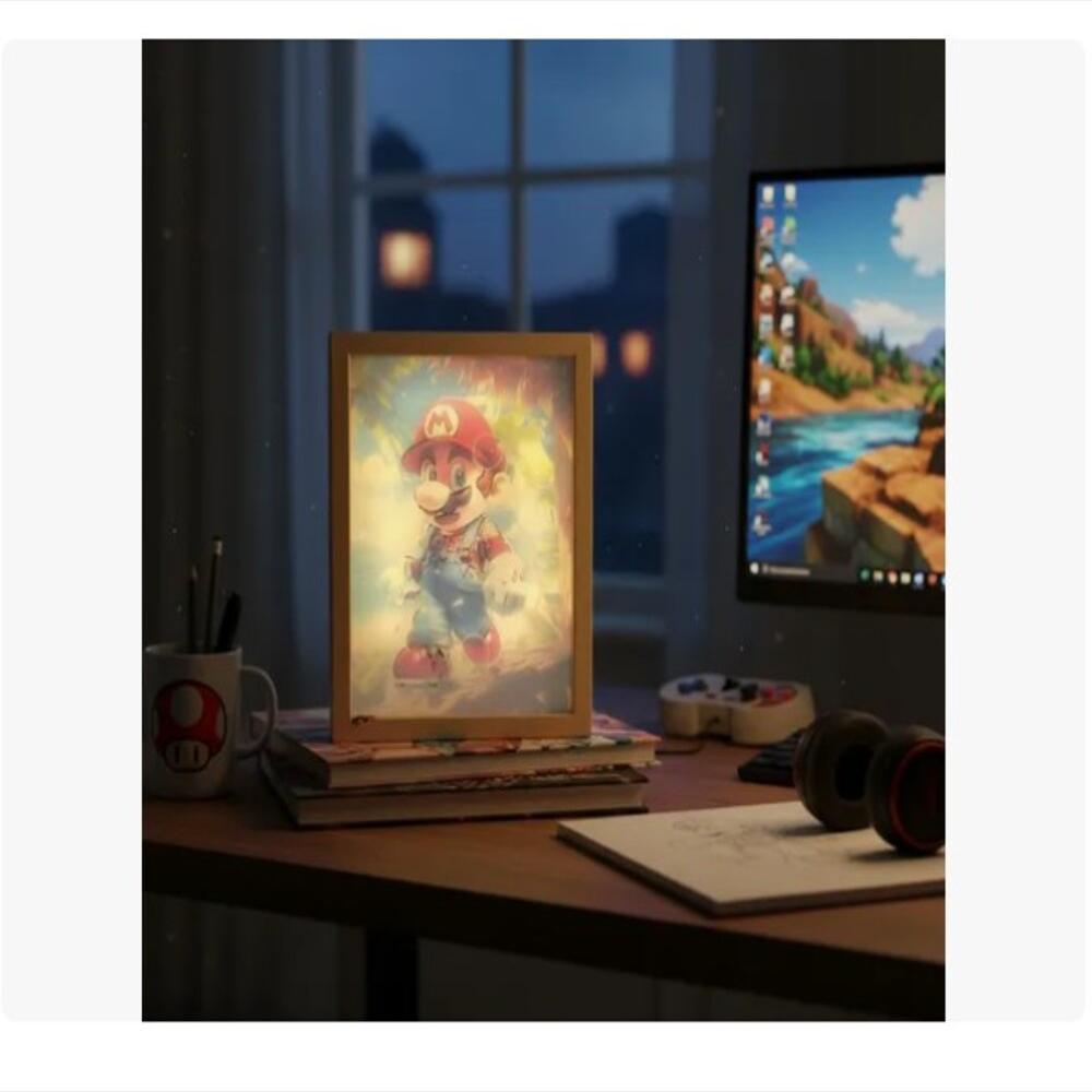 Lampara De Cuadro Con Diseños Mario img #2