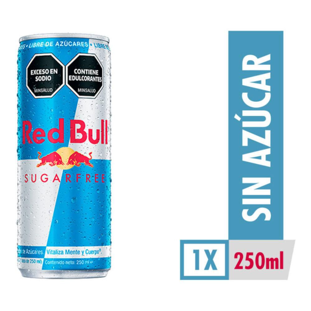 Bebida energizante RED BULL sin azúcar lata (250  ml) img #1